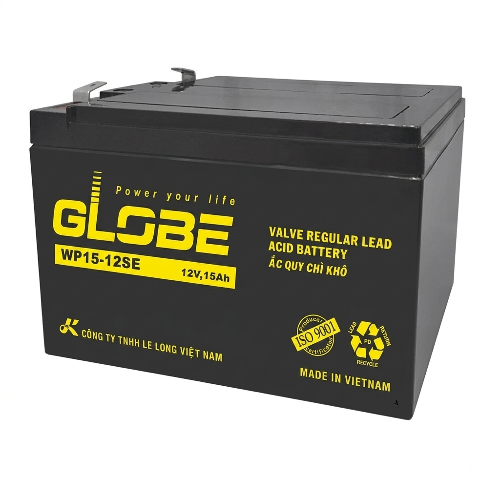 Ắc quy 12V-15Ah GLOBE WP15-12SE